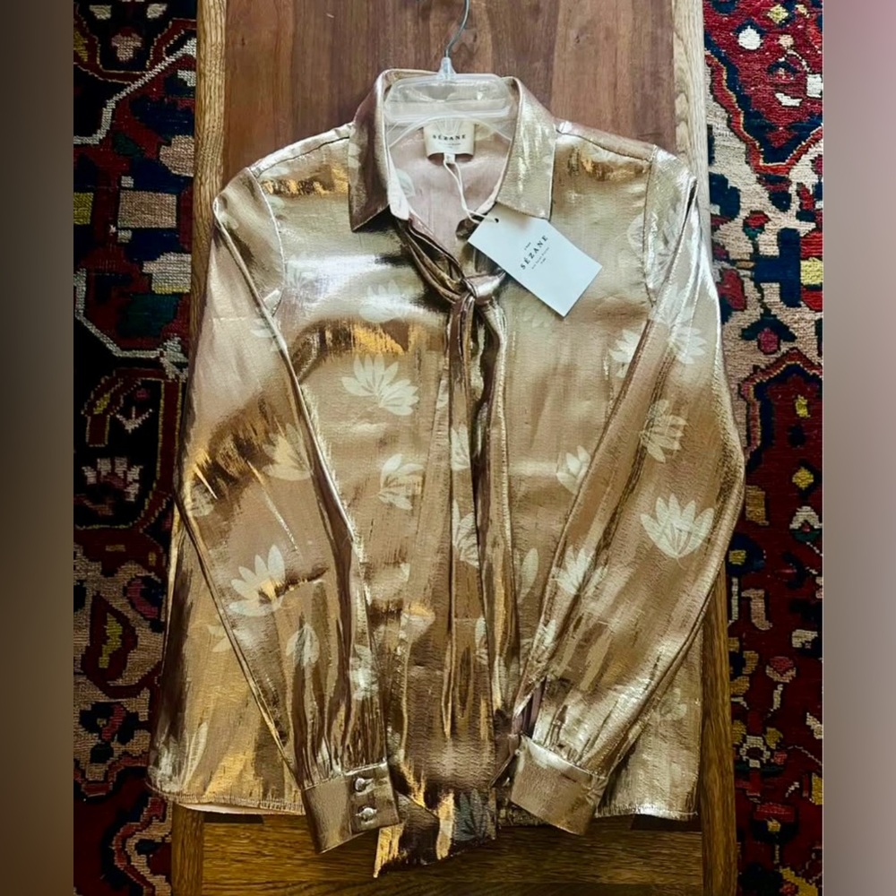 NWT Sezane Blouse size 36 (4)